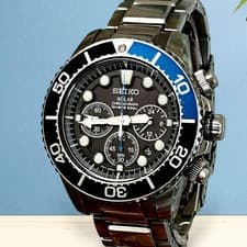 Seiko Diver Solar Chronograph Watch Quartz DIVER 200m Japan Wrist 18cm