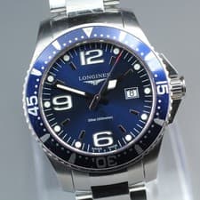 New Batt LONGINES Hydro Conquest L3.730.4 Blue Quartz Date Mens Watch 39mm Exc+5