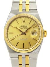 ROLEX Oysterquartz Datejust 17013 Gold Case Size 36mm Men's Used Watch #41621
