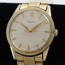 Rolex Vintage Presentation Watch Ref 7002 Cream Dial 14K Gold Plated, Ca 1964