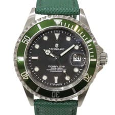 Steinhart Ocean One Automatic Watch Black Dial Green Bezel