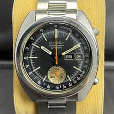 RARE Seiko Brucee Lee Chronograph Automatic 6139-6013 Black Dial DayDate Vintage