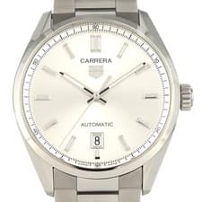 Authentic TAG Heuer Carrera Calibre 5 Date WBN2111.BA0639 Stainless Steel Me...