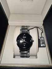 Rado Centrix Diamonds Quartz Black Dial Swiss Unisex Luxury Watch R30021712 NEW