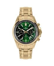 JACQUES LEMANS Men Analog Quartz Casual Watch Classic Dress Green Dial Waterproo