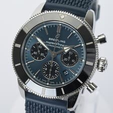 Breitling Superocean Heritage II B01 Chronograph AB0162 Blue 44mm Auto Watch B&P