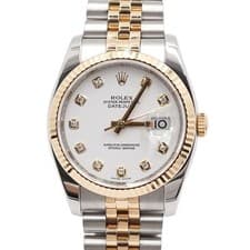 Rolex 116233 18K Gold Combination Datejust with 10P Diamonds White 155098514
