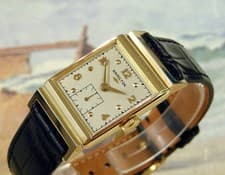 1950's Vintage HAMILTON WESLEY B, 14K Heavy Case, Stunning SILVER Dial, Serviced