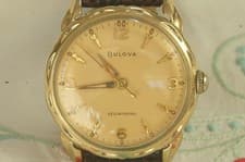 Vintage  Bulova Selfwinding 10K gold plated, from mid 50's, waffle dial, 17J