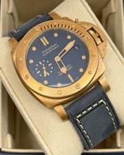Panerai Submersible Bronzo Blu Abisso PAM01074 42mm Blue Dial Mens Watch