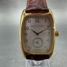 Hamilton Boulton Watch Men 27mm Silver Dial Gold Small Seconds H134310 New Batt