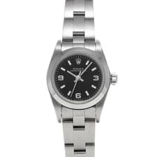 ROLEX Oyster Perpetual 76080 black WATCH 723660