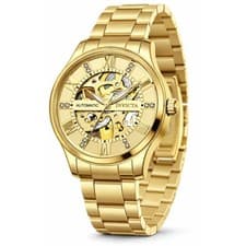 Invicta Men's Watch Objet D Art Automatic Gold Skeleton Dial Bracelet 69115