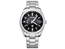 The Citizen AQ1050-50F Black Dial Solar Stainless Eco-Drive Watch Men NEW Japan