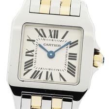 CARTIER Santos de Moiselle SM W25066Z6 beige Dial Quartz Ladies Watch_952380