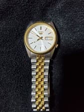 [ Excellent + ] Vintage Seiko 5 7S26-3110 Gold White Dial AT Watch Working #11