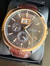Citizen Big Date Eco Drive Solar Mens Wristwatch 40mm 45mm Quartz Timepiece