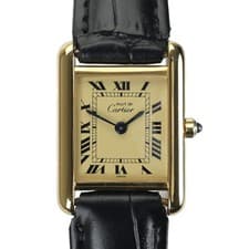 Cartier Must De Cartier 366001 Gold Vermeil 21mm Lemon Dial Quartz Watch