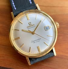 Omega Seamaster DeVille Automatic Hippocampus Back 14K Gold Filled Wristwatch