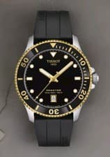 TISSOT Seastar 1000 Quartz 40MM Two Tone Rubber Strap Watch T120.410.27.051.00
