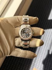 2025 - Rolex Yacht-Master 268622 Platinum Bezel & rhodium Dial!  Full Set