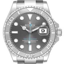 Rolex Yachtmaster 40 Steel Platinum Bezel Mens Watch 126622 Box Card