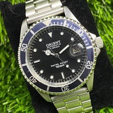 Rare Orient Diver Automatic ER00 C0CA Black Dial Blue Bezel Date Sport Watch