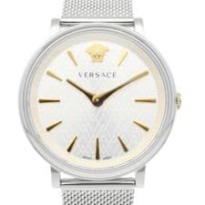 Versace Icon Watch Men's Quartz Stainless Steel Silver Used 1Y Warranty From Jap