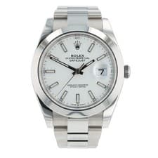 2025 Rolex Datejust 41 Stainless Steel White Dial 41mm Auto Men's Watch 126300