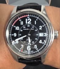 Hamilton Khaki Field H70455133 Black Dial Automatic Men's Watch Used Working #42