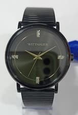 WN3106 WITTNAUER BLACK DIAL STAINLEES STEEL MEN'S WATCH MW-72