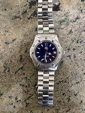 TAG Heuer 2000 Professional Men's Watch WK1113-0 Blue Dial 38mm Quartz Very GOOD