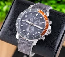 Tissot Seastar 1000 Chronograph Grey & Orange T120.417.17.081.01 W/ Box & Papers