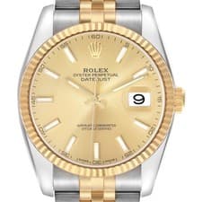 Rolex Datejust 41 Steel Yellow Gold Champagne Dial Mens Watch 126333