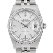 ROLEX Datejust 16234 Silver bar Y Number second hand mens