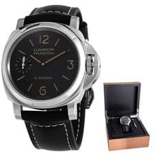 Panerai Luminor Base Hand Wind Black Dial Men's Watch PAM00915