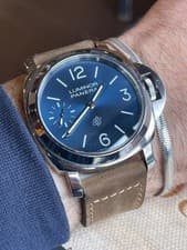 Panerai Luminor Marina Pam 01085 Mare Blue Dial 44mm Full Set