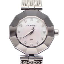 CENTURY TIME GEM Quartz Diamond Pink Shell Dial Bracelet Women's Watch