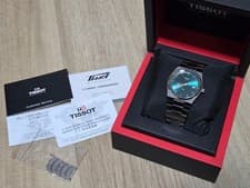 Tissot PRX Green Quartz Watch T137410A Unisex Wristwatch Fine Timepiece