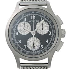 Hamilton Watch H764120 Khaki Aviation Chronograph Used 41mm Black Dial From Japa