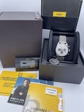 Breitling Transocean Chronograph 43 AB015212/G724 Silver Panda Dial Complete Set