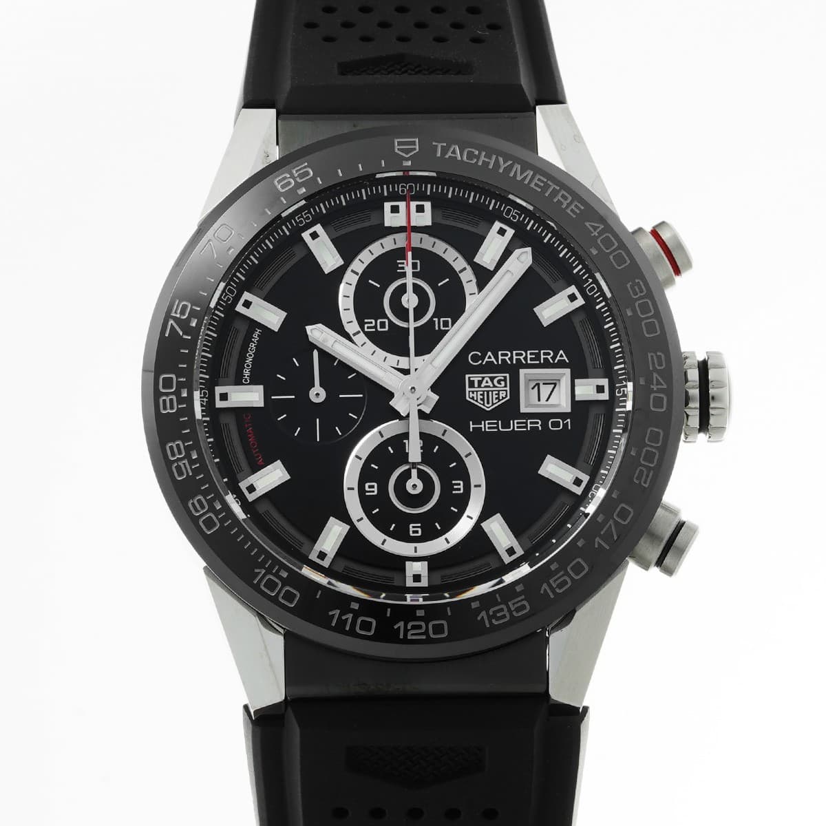 TAG HEUER Carrera Caliber Heuer 01 Chronograph CAR201Z.FT6046 Black/Noir men...