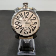 GaGa Milano Milano Mechanical Handwind Watch Leather Strap Stainless Steel Case