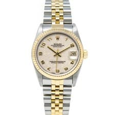 Rolex Datejust 31, 68273, Steel & Gold, Ivory Jubilee Arabic Dial, Jubilee Br...