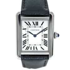 CARTIER Tank Solo Sm FSTA0030 Silver Case Size 24.0mm Ladies Used Watch #33031