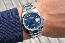 2008 Rolex Datejust 36mm Blue Dial Stainless Steel 116234 Full Set Watch