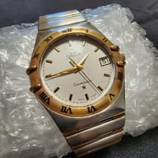 Omega Constellation Quartz Watch 1312.30 Silver/Gold Dial Vintage