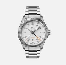 Christopher Ward C63 Sealander GMT Automatic 39mm White Dial Stainless Steel