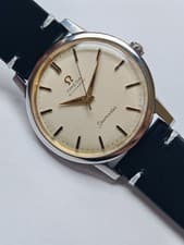 Omega Seamaster Automatic 166.001 Cream Dial Cal. 560 Mens Watch Circa 1965