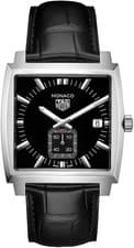TAG HEUER MONACO WAW131A.FC6177 BLACK SWISS QUARTZ MEN'S LUXURYLEATHER  WATCH
